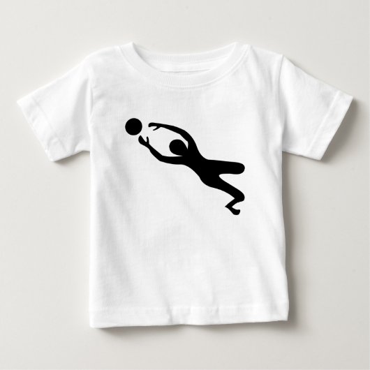 ゴールキーパー – 黒 ベビーTシャツ (正面)