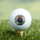 「ゴールゲッター:サッカーに扮した高地の牛」 ゴルフボール (インサイチュ 木)