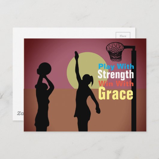 ゴールシューターテーマネットボール引用文 ポストカード (正面/裏面)