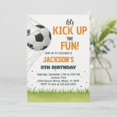 ゴールスコアラーサッカー誕生日招待状 招待状 (スタンド正面)