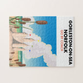 ゴールストンオンシーノーフォークビーチポスター ジグソーパズル (横)