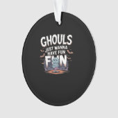 ゴールズジャストワンハローおもしろい – ハロウィンおもしろい引用文 オーナメント (正面)