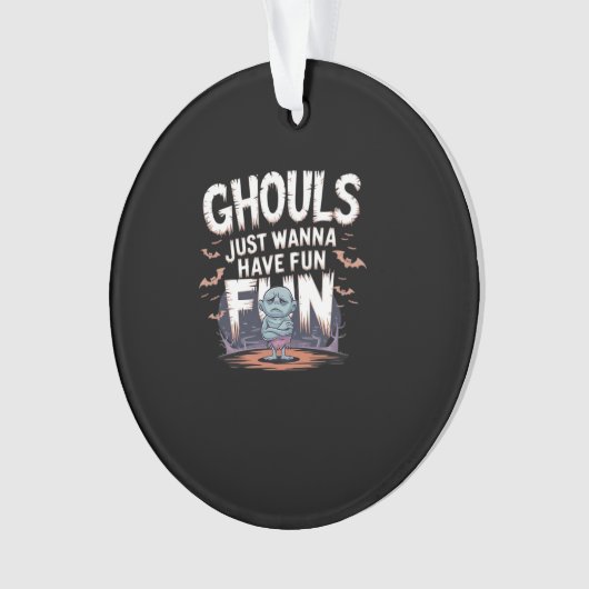 ゴールズジャストワンハローおもしろい – ハロウィンおもしろい引用文 オーナメント (正面)