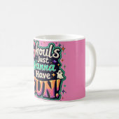 ゴールズジャストワンハングイおもしろい-レトロハロウィーンビベス コーヒーマグカップ (正面右)