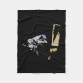 ゴールテンダー – ホッケープレーヤー フリースブランケット (正面)