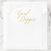 ゴールディガー 楕円形シール (バッグ)