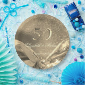 ゴールデエレガントンの50周年記念パーティー ペーパープレート (パーティー)