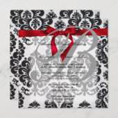 ゴールデエレガントンアクセント金ゴールド結婚式招待 招待状 (正面/裏面)