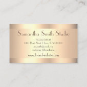 ゴールデエレガントンスタイルとグリッタースターシック爪、 ネイル 名刺 (裏面)