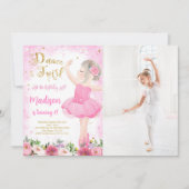 ゴールデッド・バレリーナ・フォト・招待状 招待状 (正面)