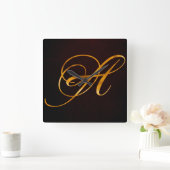 ゴールデナーブシュタベA imヴィンテージデザイン スクエア壁時計 (ホーム)