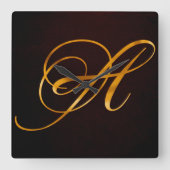 ゴールデナーブシュタベA imヴィンテージデザイン スクエア壁時計 (正面)