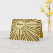 ゴールデパーソナライズされたンデザインゴールデン誕生日 カード (黄色い花)