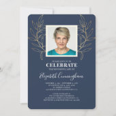 ゴールデモダンンブリー葉ジング 招待状 (正面)