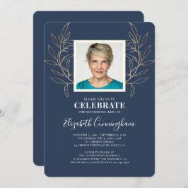 ゴールデモダンンブリー葉ジング 招待状