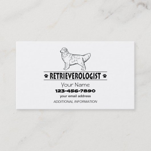 ゴールデユーモアのあるン·レトリバー 名刺 (正面)