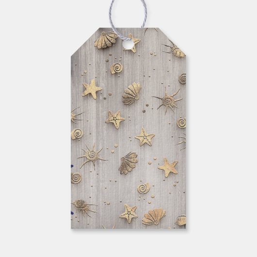 ゴールデンいかりネイビー航海の結婚ズ ギフトタグ (裏面)