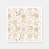 ゴールデンいかりパターン スタンダードカクテルナプキン (正面)