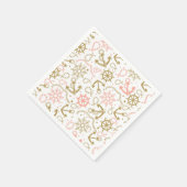 ゴールデンいかりパターン スタンダードカクテルナプキン (角)