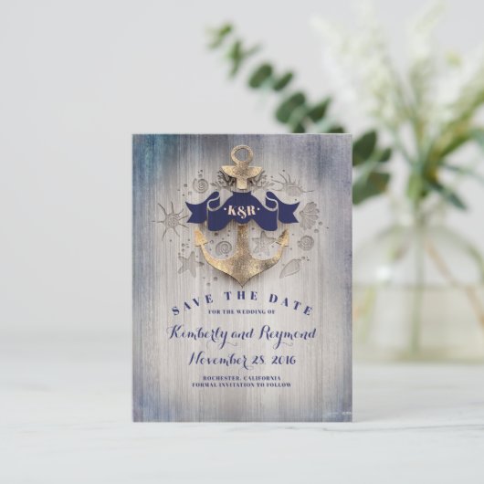 ゴールデンいかり航海の日付の保存 案内ポストカード (スタンド正面)