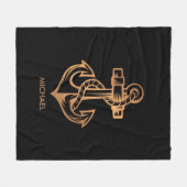 ゴールデンいかり フリースブランケット (正面(横))