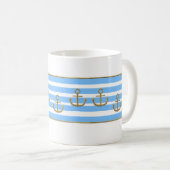 ゴールデンいかり、愛のシンボル。 コーヒーマグカップ (正面右)