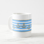 ゴールデンいかり、愛のシンボル。 コーヒーマグカップ (正面左)