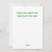 ゴールデンいけなレトリバーシュレッダー紙クリスマス シーズンカード (裏面)