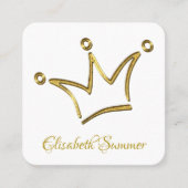 ゴールデンおもしろいクラウン – ラグジュアリー王室の1 スクエア名刺 (正面)