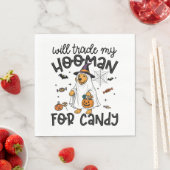 ゴールデンおもしろいドグハロウィーン幽霊不気味 スタンダードランチョンナプキン (インサイチュ)