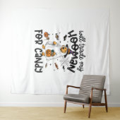 ゴールデンおもしろいドグハロウィーン幽霊不気味 タペストリー (インサイチュ(横))