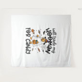 ゴールデンおもしろいドグハロウィーン幽霊不気味 タペストリー (正面(横))