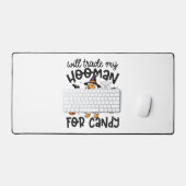 ゴールデンおもしろいドグハロウィーン幽霊不気味 デスクマット (キーボード&マウス)