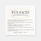 ゴールデンおもしろいファクトパーソナライズされた紙ナプキンス スタンダードカクテルナプキン (正面)