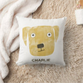 ゴールデンおもしろいラブラドールレトリエバードッグ名前をカスタムする クッション (ブランケット)