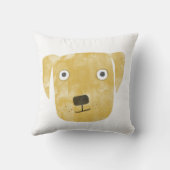 ゴールデンおもしろいラブラドールレトリエバードッグ名前をカスタムする クッション (裏面)