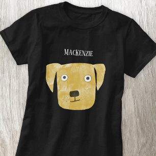 ゴールデンおもしろいラブラドールレトリエバードッグ名前をカスタムする Tシャツ