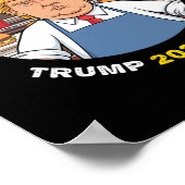 ゴールデンおもしろいリーズランプヴァの上のトランプ金のフライ ポスター (角)