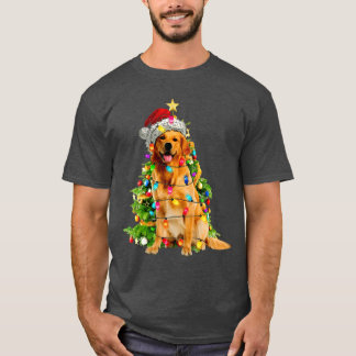 ゴールデンおもしろいレトリエバークリストマスリードックラバーボーイ Tシャツ