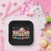 ゴールデンおもしろいレトリエバークリスマスパピードッグ ペーパープレート (パーティー)
