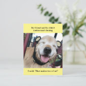 ゴールデンおもしろいレトリエバークローニングジョークミーム ポストカード (スタンド正面)