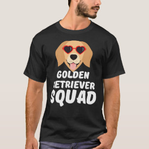 ゴールデンおもしろいレトリエバースクワッドホワイト可愛いおもしろい恋 Tシャツ