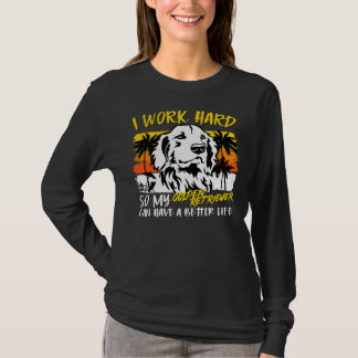 ゴールデンおもしろいレトリエバードッグレトロヴィンテージサンセットフー Tシャツ