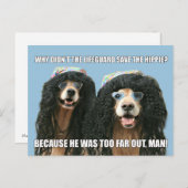 ゴールデンおもしろいレトリエバーライフガードヒッパイジョーク ポストカード (正面/裏面)