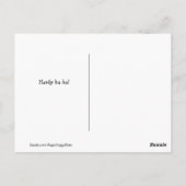 ゴールデンおもしろいレトリエバー失業者の人々のジョークミーム ポストカード (裏面)