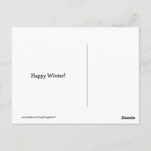 ゴールデンおもしろいレトリエ遊バが雪のミームに入る ポストカード (裏面)