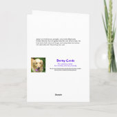 ゴールデンおもしろいレトリバーがホームマザーズの日を支配 カード (裏面)