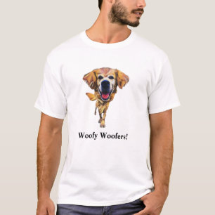 ゴールデンおもしろいレトリバーのメンズTシャツ Tシャツ