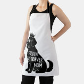ゴールデンおもしろいレトリバーママ | 王冠の可愛い犬 エプロン (インサイチュ)