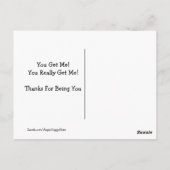 ゴールデンおもしろいレトリバー友情カード ポストカード (裏面)